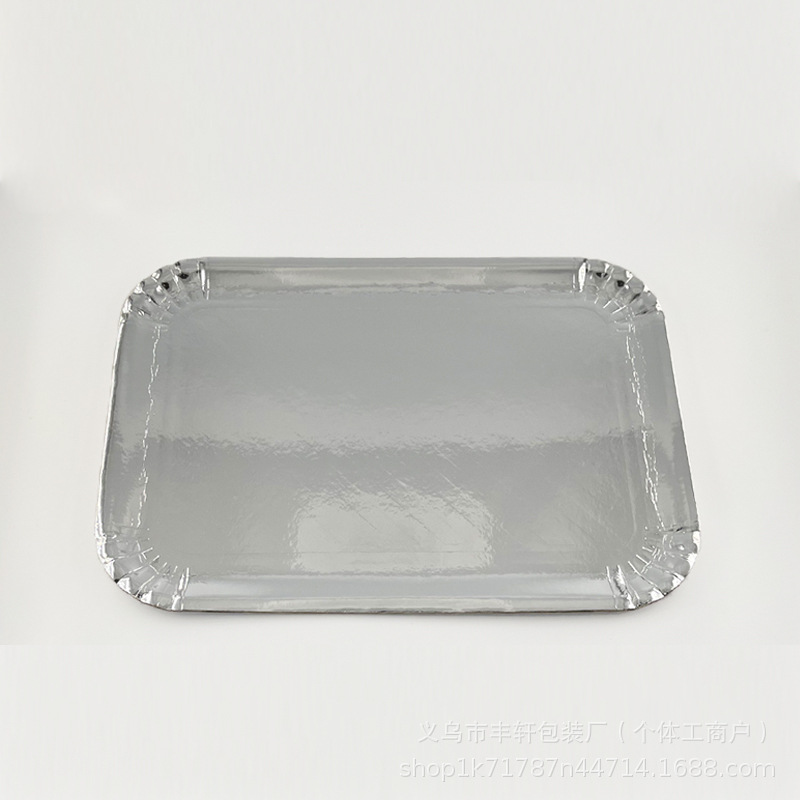 Una vez engrosada bandeja de papel dorado bandeja de papel fiesta de cumpleaños bandeja de barbacoa ham filete de cordero fábrica directa