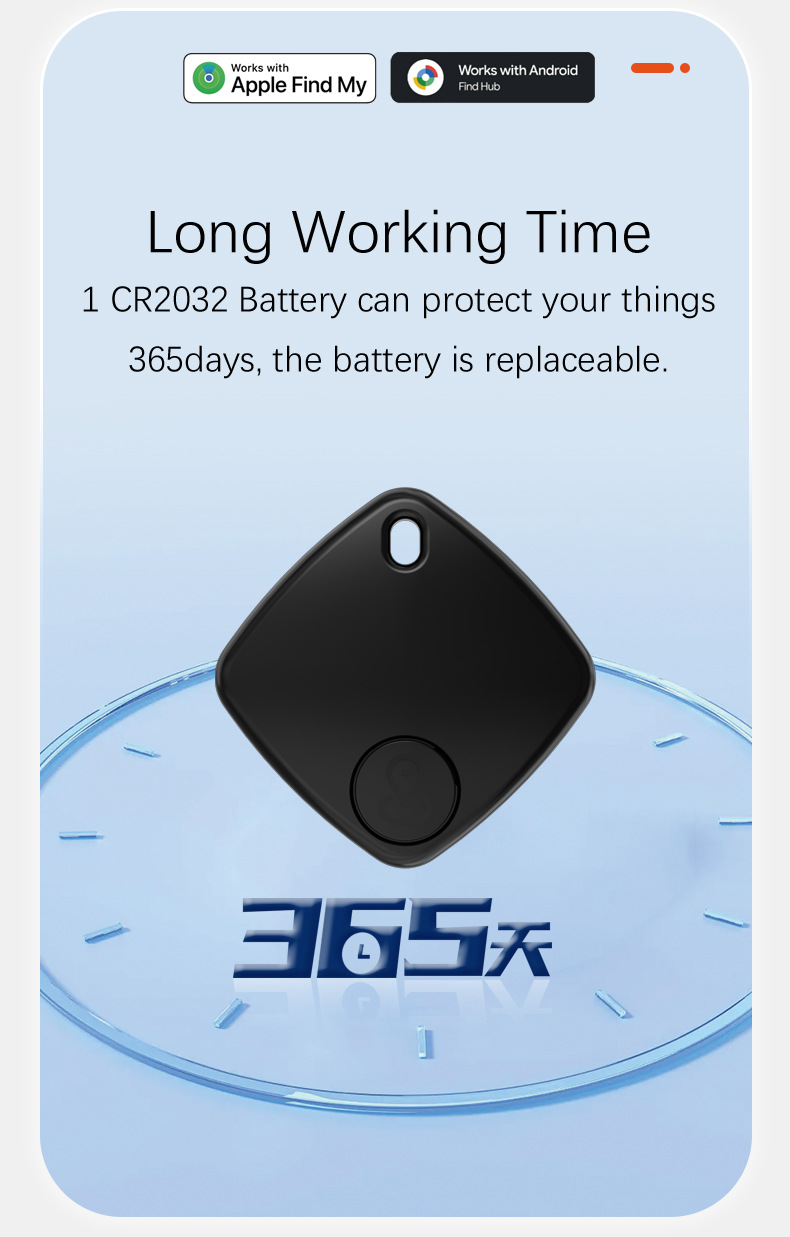 iOS Android Locator Square Anti-Loss Tag