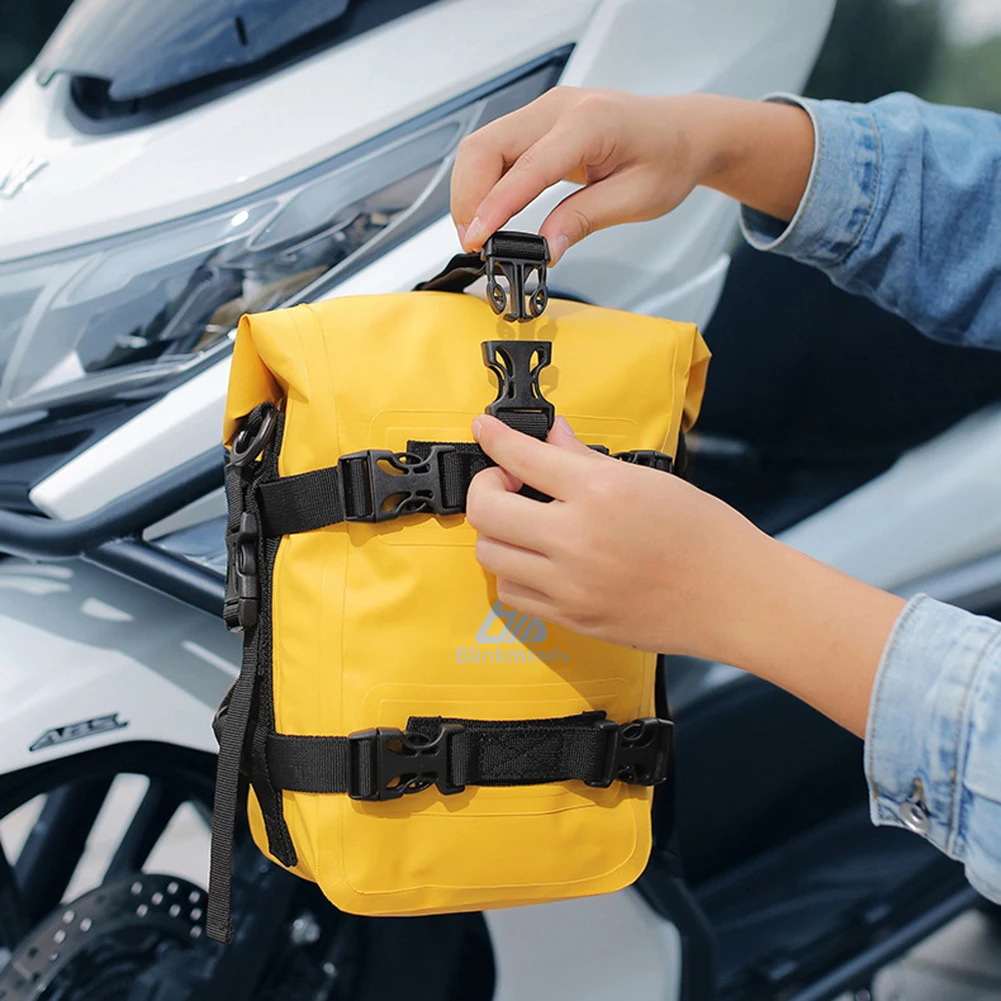Motorcycle Waterproof Bars Bag Motorcycle Modified Bars Side Bag Quick-release Waterproof Bag Multi-function Large Capacity Car Bag