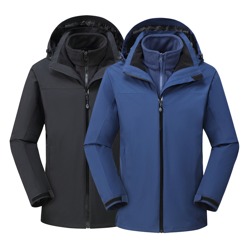 Men's New Windproof and Waterproof Thickened Mountaineering Ski Suit Three-in-One Two-Piece Set Plus LOGO Men's New Windproof and Waterproof Thickened Mountaineering Ski Suit Three-in-One Two-Piece Set Plus LOGO
