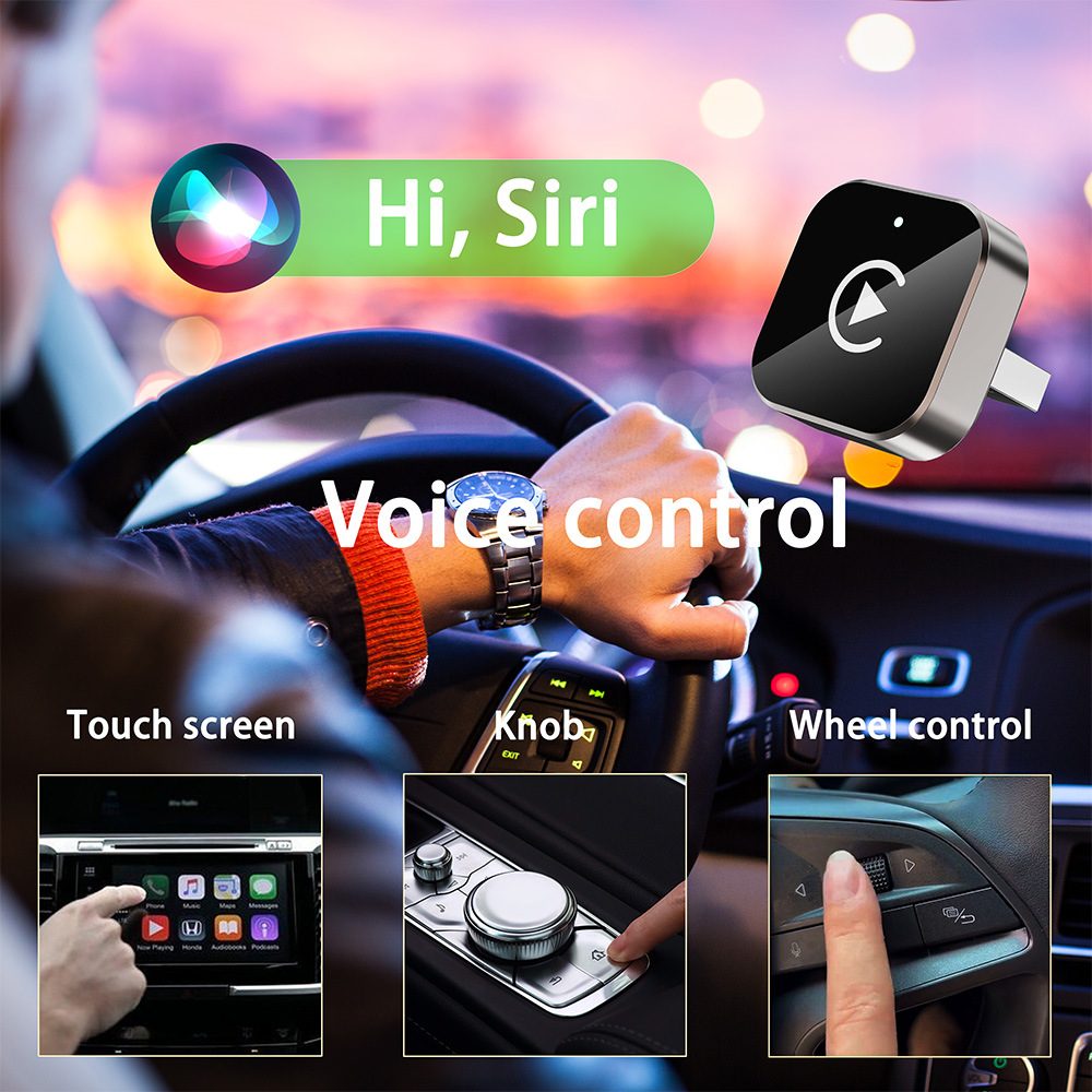 Cross-Border Popular Wireless Carplay Box Android Auto Car Interconnection Projection Screen Two-In-One Adapter Module