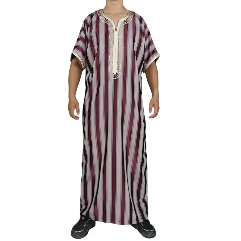 Moroccan Style Robe Men's Clothing Men's White Robe Thawb Moroccan Style Robe Men's Clothing Men's White Robe Thawb