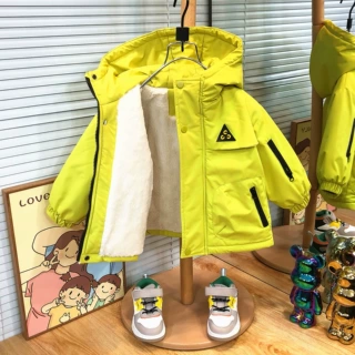 男童加绒夹棉外套秋冬季2025新款男孩棉服加厚冲锋衣儿童冬装棉袄