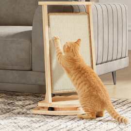 木质挂墙耐磨不掉屑猫爪板墙贴剑麻垫猫咪磨爪神器猫玩具猫抓板
