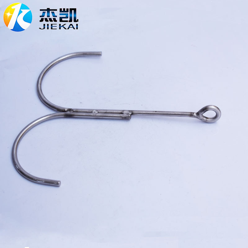 不锈钢304双头挂钩非标异型钩子流水线弧形金属6mm粗焊接