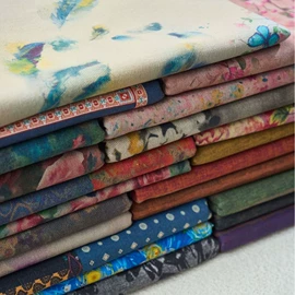 印花、扎染布;其他麻类面料;棉麻混纺