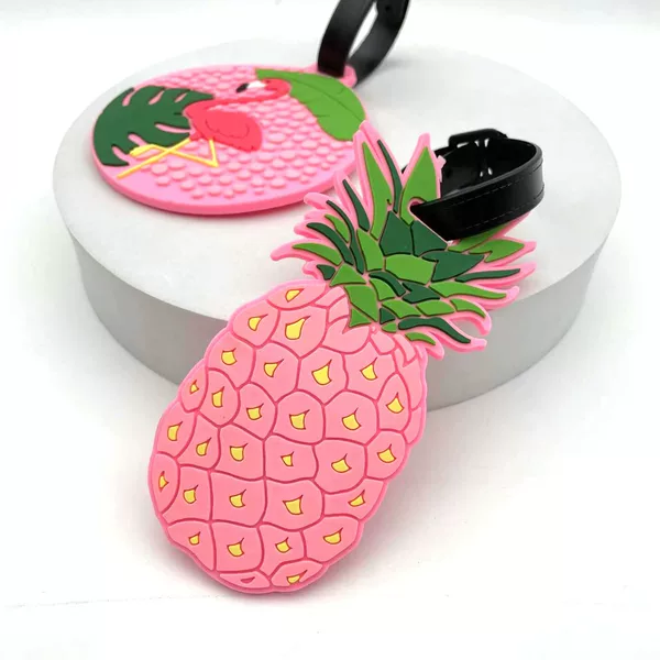 Cross-border Hot Pineapple Flamingo Silicone Luggage Tag PVC Material Tag Travel Shipping Anti-lost Tag