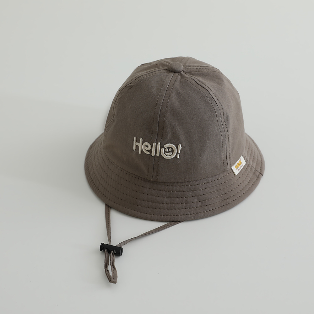 Sombrero de bebé primavera y otoño delgado sombrero de pescador protector solar bebé sombrero de verano respirable sombrero de sol para niños sombrero de sol coreano