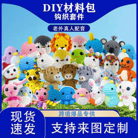 初学者钩针套件 Crochet Kits for Beginners 跨境手工钩织材料包