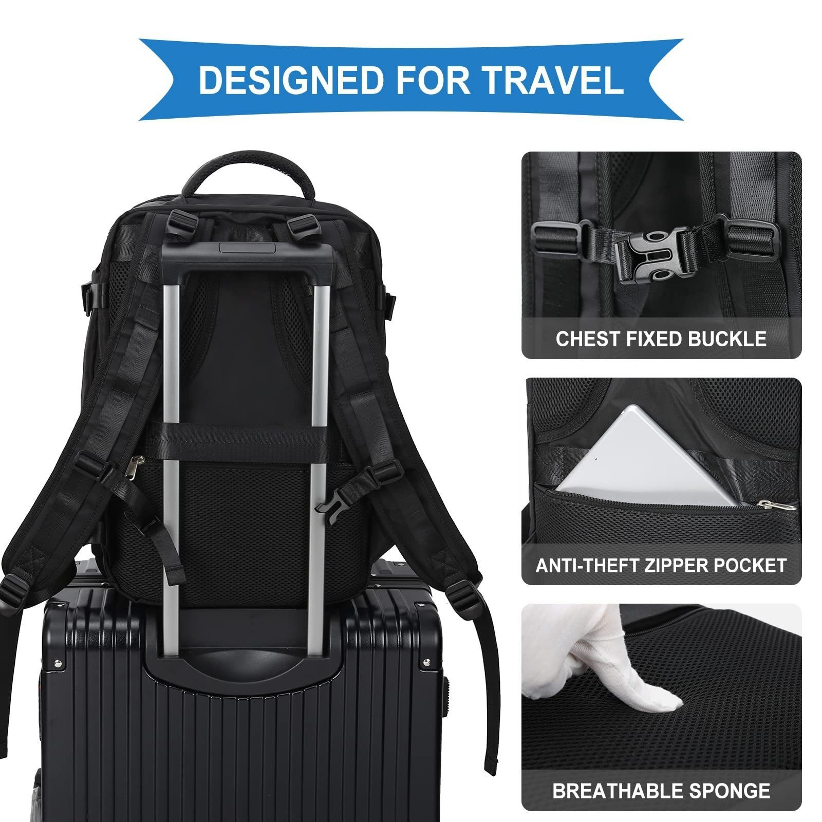 Waterproof Travel Backpack For Men With Wet And Dry Compartment_voghion.com
