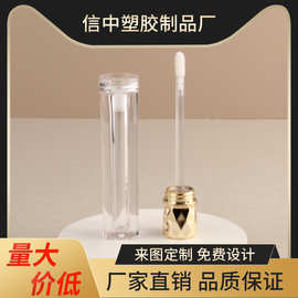 高档款式金色菱形钻石盖透明唇釉管高品质遮瑕液腮红厂家批发包材
