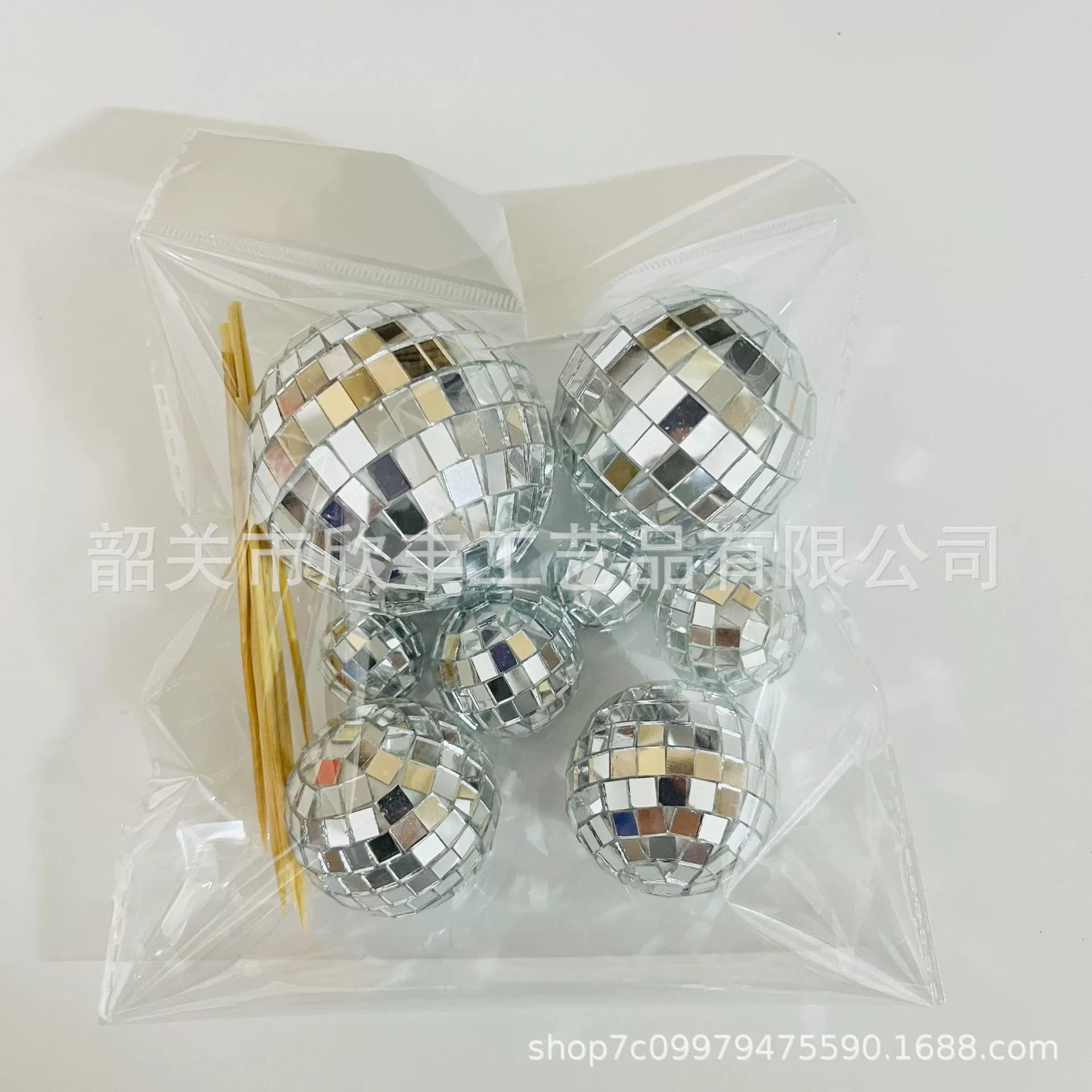 8 смешанных диско-шариков торт декоративный пузырчатый шар стеклянный шар disco balls с деревянной палкой