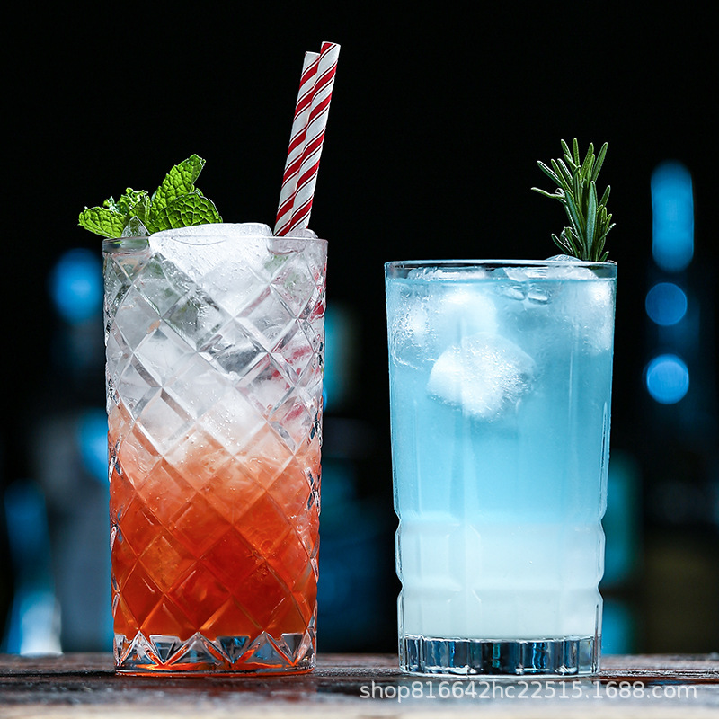 Taza de whisky a rayas taza de vino clásica taza de cóctel tallado taza de barra de hockey taza de jugo de leche taza de agua