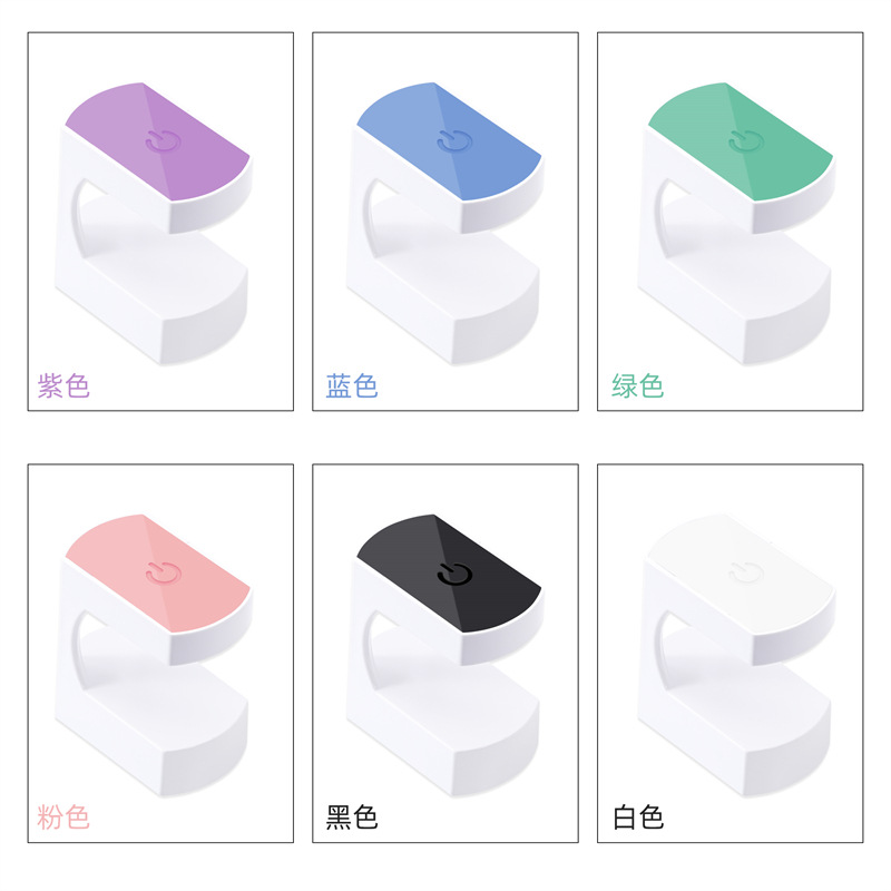 Mini lámpara de uñas transfronteriza para manicura abierta USB pequeño esmalte de uñas portátil pegamento lámpara de fototerapia de secado rápido multicolor