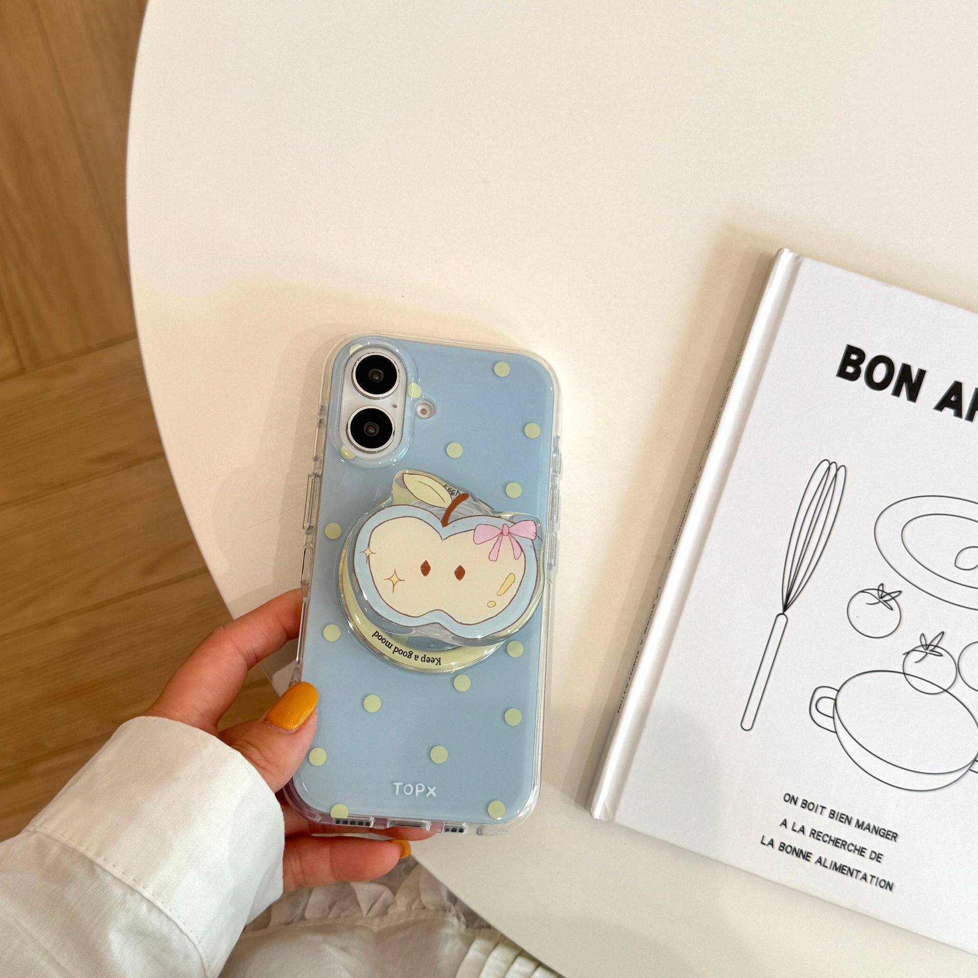 Punto de onda coreano arco de manzana verde apta para Apple 15ProMax16Pro atracción magnética 14/13 hembra 16ProMax