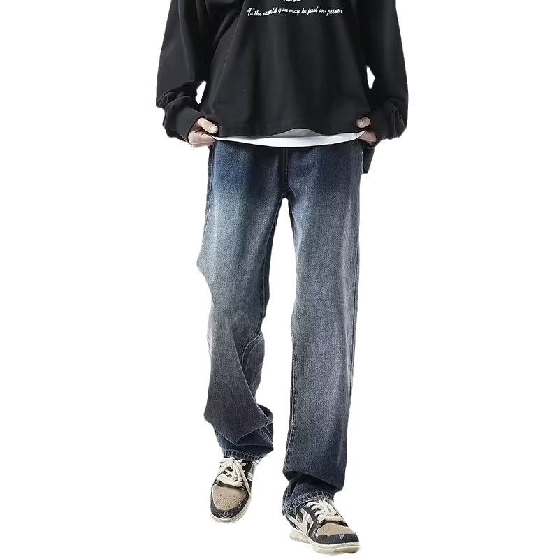 Estilo de Hong Kong hombres de moda verano nuevo estilo 2024 personalidad moda jeans hip-hop ins moda calle alta tendencia pantalones guapos