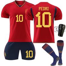 批发2223款世界杯西班牙主场球衣足球服套装现货代发