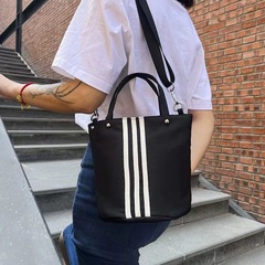 Korean Style Casual Lightweight Nylon Women's Bag 2024 Summer New Fashion Crossbody Shoulder Bag Commute Simple Bucket Bag