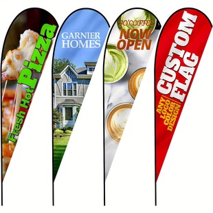 Manufacturer Customized P-Type Beach Flag Shopping Mall Event Square Feather Flag Outdoor Knife-Type Beach Flag Wholesale
