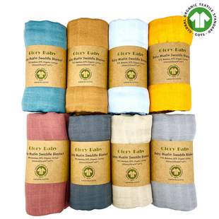 Cross-border bamboo cotton ins newborn baby muslin gauze towel bath towel double thin plain gauze blanket