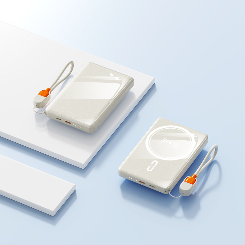 クロスボーダー磁気式デュアルラインパワーバンク、急速充電PD22.5W、超薄型、ポータブル、10000mAh、スマートデジタルディスプレイ|undefined