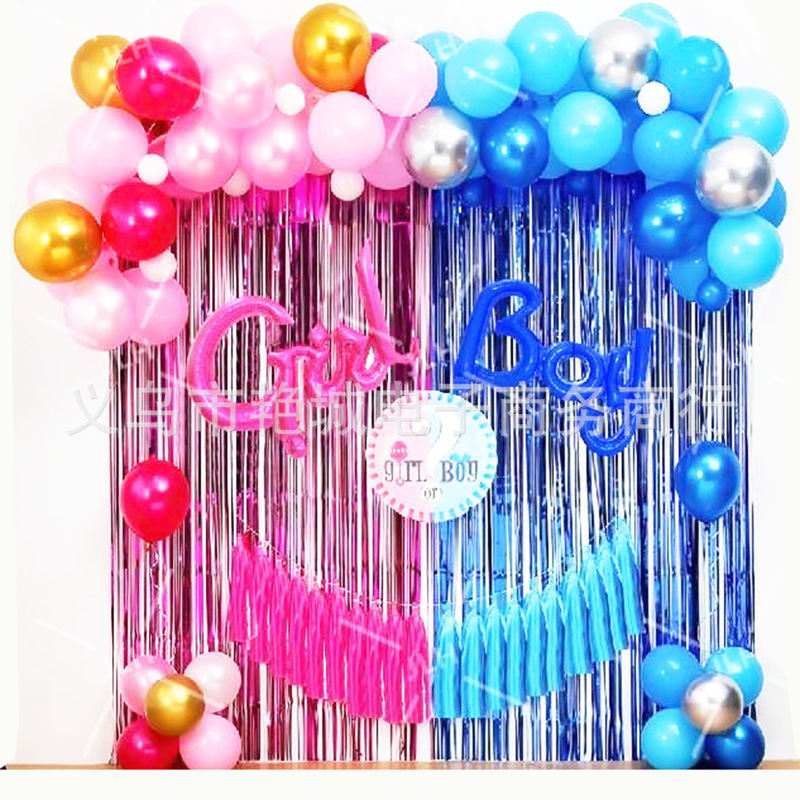Foreign Trade Baby Happy Birthday Balloon suit BOY 0r GIRL Birthday Year Party Aluminum Film Balloon Package