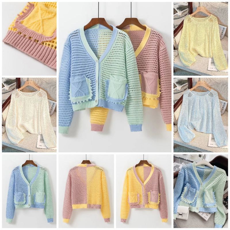 跨境亚马逊女装服装 库存尾款货女式毛衣 Foreign trade sweater