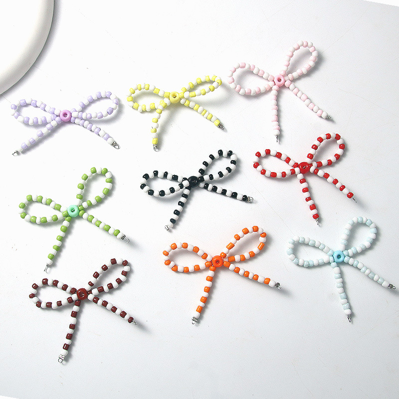 百搭潮玩萌粒笔diy手工串珠材料小米珠配件蝴蝶结手机链饰品配饰