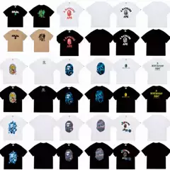 New Arrival Sakura Print Men's Loose-Fit Short-Sleeve Crew Neck T-Shirt
