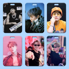 王嘉爾卡套批發塑料滑蓋學生校牌飯卡胸牌小卡工作證卡套門禁公交