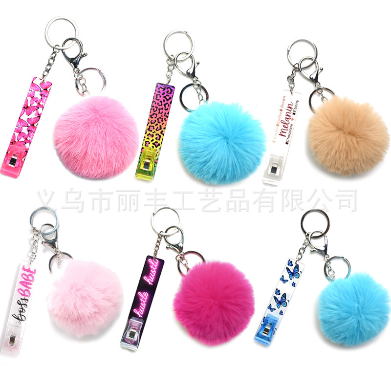 Cross-border non-contact card picker in stock long nail card puller keychain refueling card puller