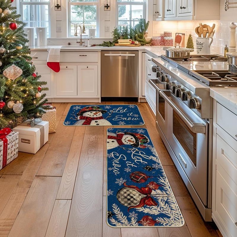 クロスボーダー TEMU Amazon クリスマス フロアマット セット ホーム キッチン 滑り止め、耐摩耗性、お手入れが簡単なフロアマットは、代理店として発送できます|undefined