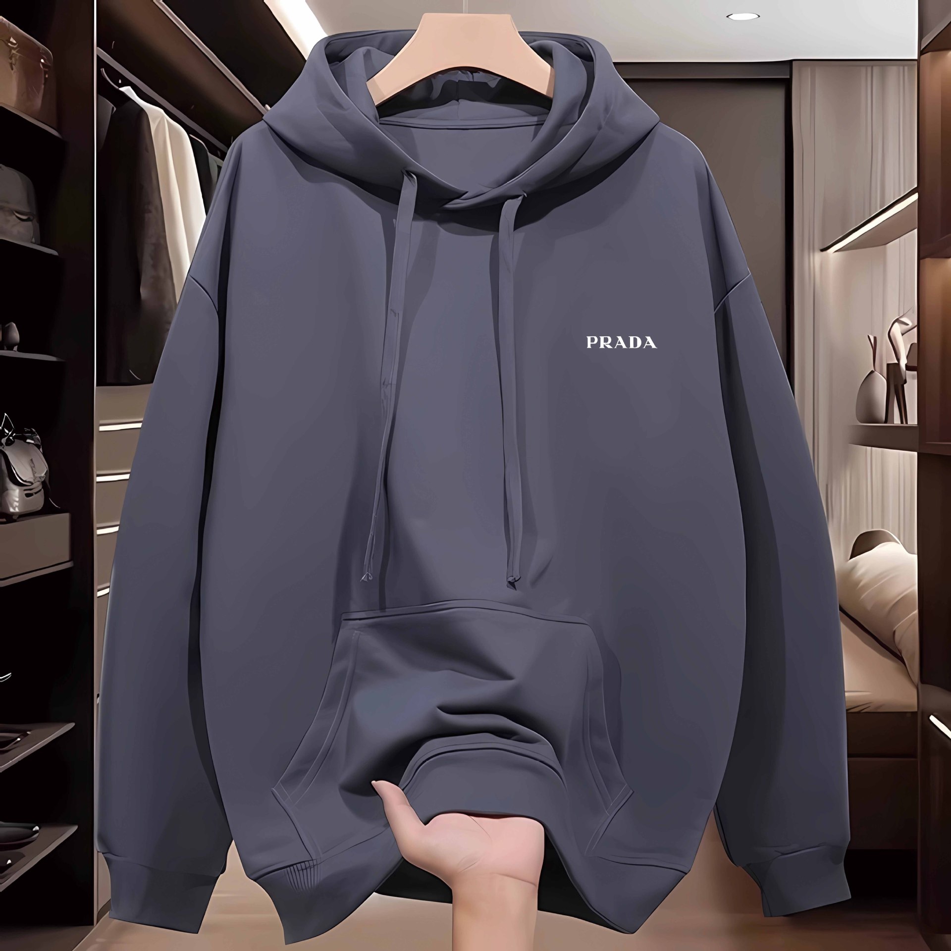 320g 헤비웨이트 레귤러 스웨트셔츠 다크 그레이 PRA