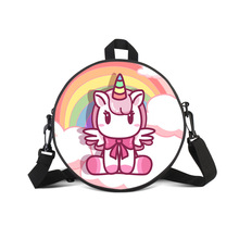 跨境货源新潮时尚百搭来图印花单肩小圆包斜挎包可单肩双肩背