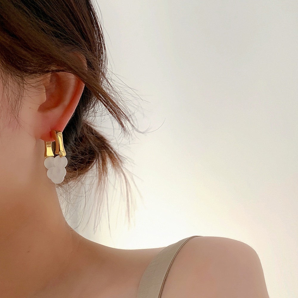 Fashion Geometric Copper Plating Metal Earrings 1 Pair