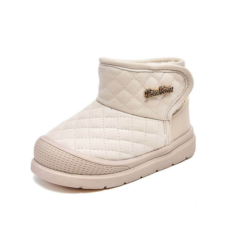 Botas de nieve para niños y niñas botas de algodón impermeables 2026 invierno nuevo terciero calentamiento suave antideslizante zapatos para niños