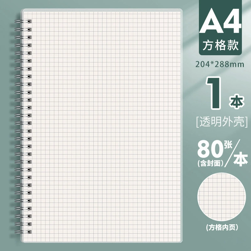 Notebook (SIJIN) spiral tear-off notebook, thick paper, 80 sheets, sizes A6–A4