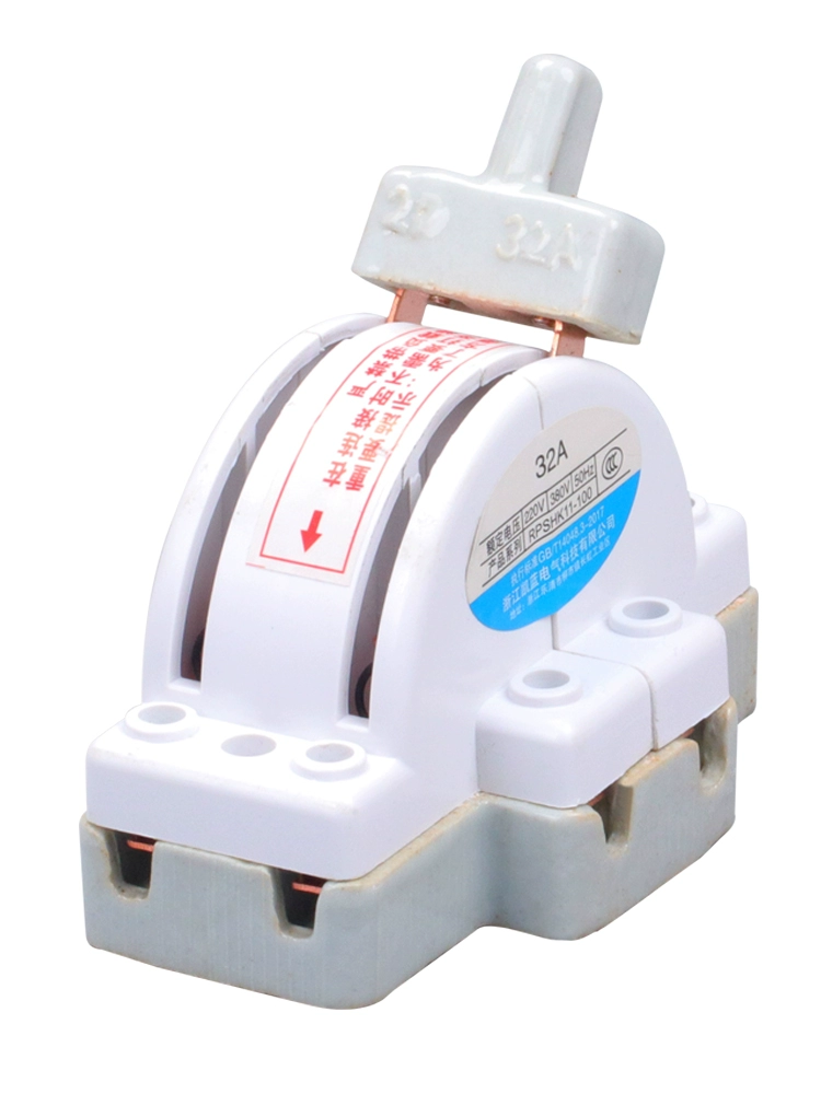 Two -way dual sword sword switch ceramic 32A home 2P inverted electric knife gate 220 dual power conversion switch switch