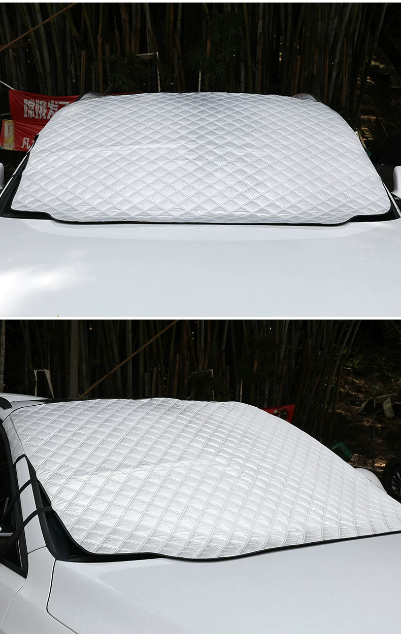 Car sunshade, sun protection, heat insulation, large-size car cover, thickened front windshield cover, snow shield, and frost protection