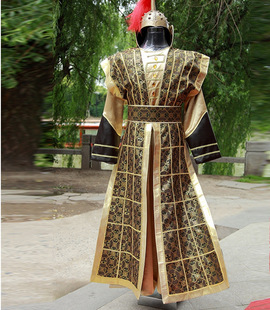 Ancient Soldier Costume Male Guards Ancient Costume Armor General Military Costume Combat Robe Han Costume Opera Mulan Performance Costume Female