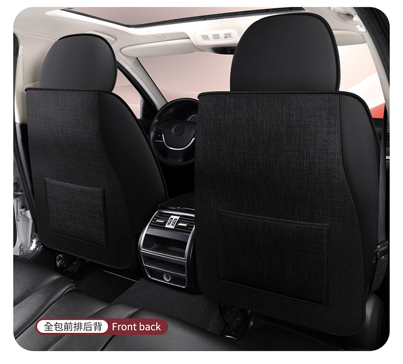 Cotton and Linen Car Seat Cushions for All Seasons, New Fabric Seat Cushions, Linen Seat Covers, Car Supplies, Seat Covers, All-Inclusive