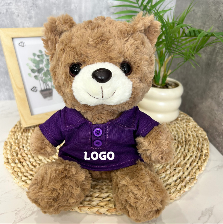 公仔小熊换衣服T恤校服毛衣娃娃毛绒玩具玩偶来图来样印制logo|undefined