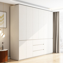 2024免拉手ENF级新款衣柜实木到顶分段式卧室家用现代简约大衣橱
