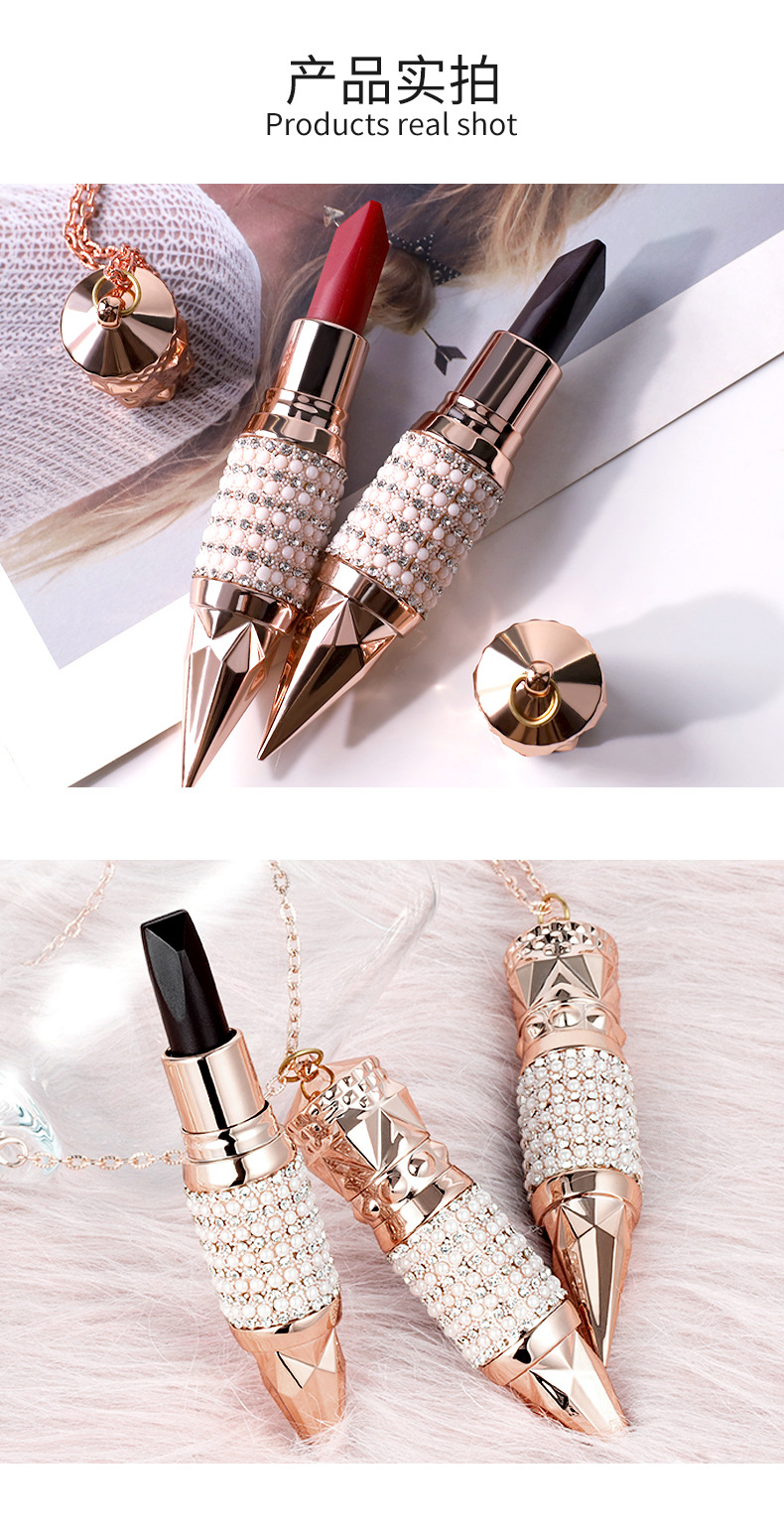 VIBELY Scepter three-color matte non-stick rim, carrot cubes color-changing lipstick, one three-color lipstick beauty makeup undefined
