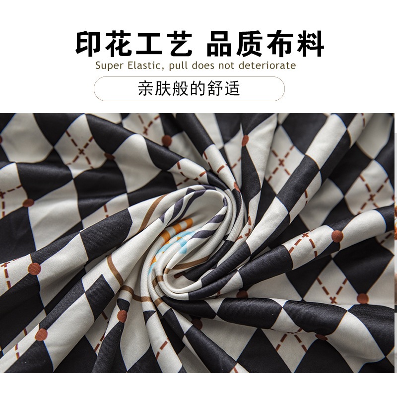 Hogar cubierta de la silla respaldo integrado universal elástico engrosada palillos cubierta de madera maciza cubierta de la silla de comedor cuatro estaciones cojín universal