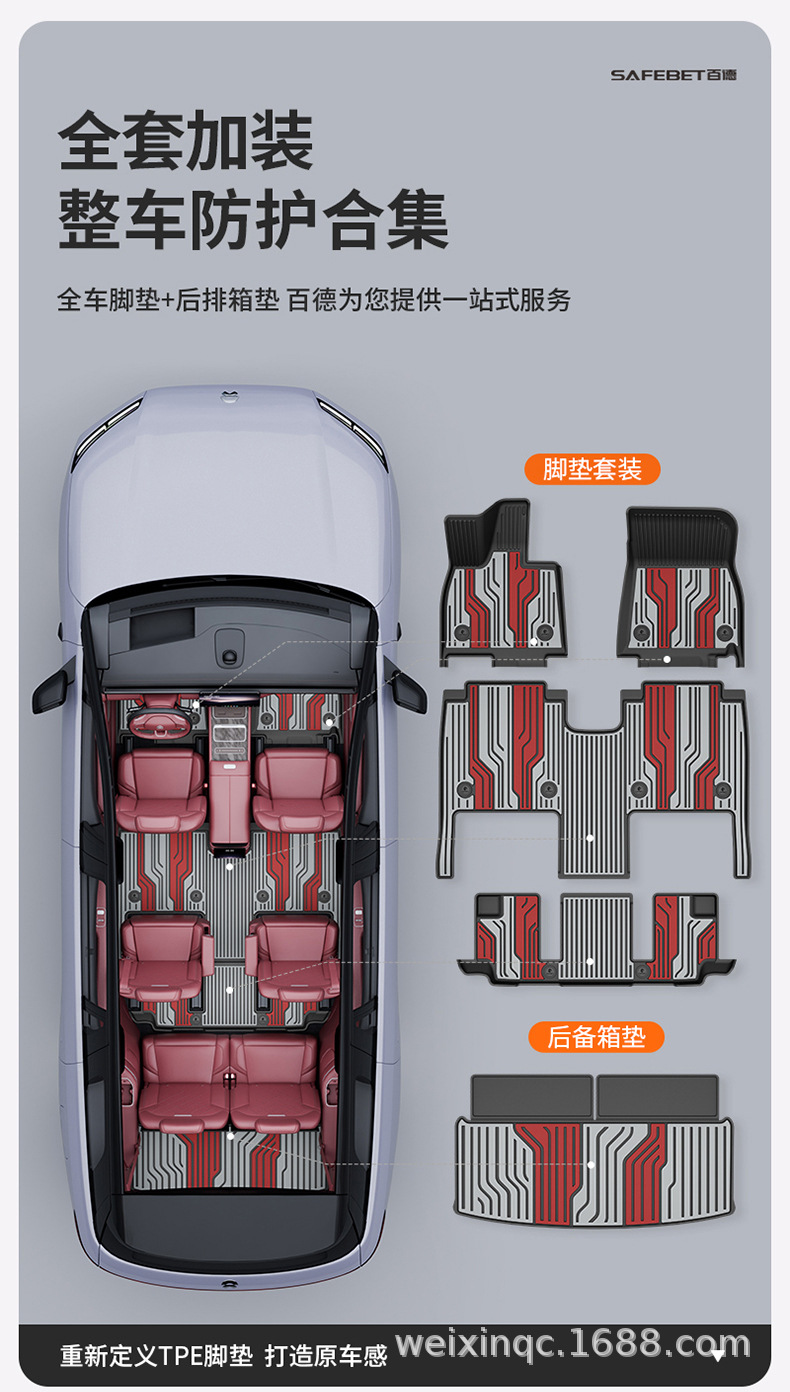 Suitable for Nio Es8 Es6 Ec6 Et5 Et9 Es9 Special Vehicles, Colorful Tpe Car Floor Mats