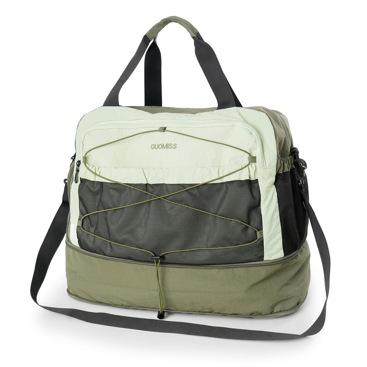 Bolsa de viaje de corta duración, bolsa de mano ligera, alta capacidad de separación seca y húmeda, bolsa deportiva de alta calidad.