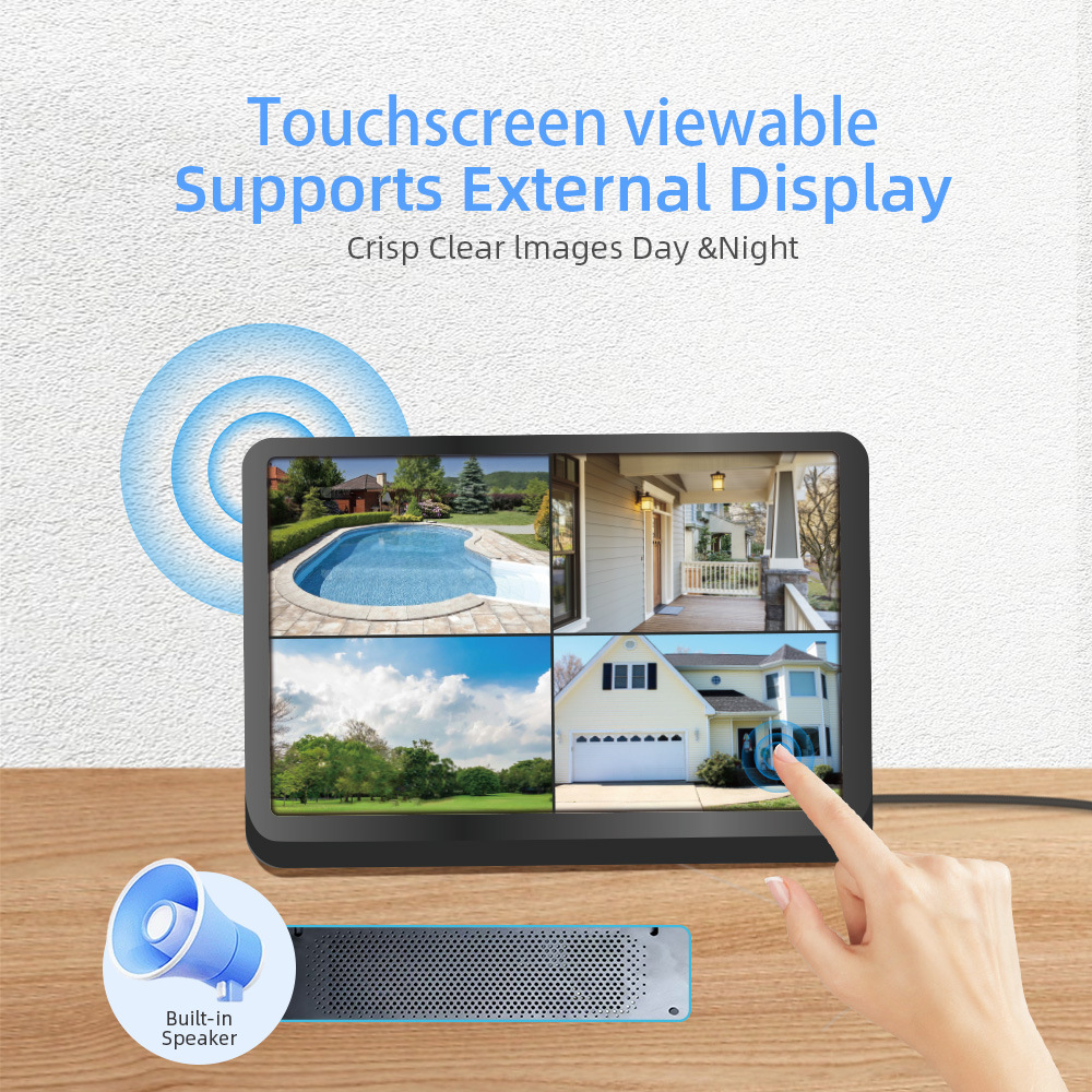 ICSEE 8MP WiFi NVR Seti Çift Lensli PTZ IP Kamera 8CH Akıllı Ev Gece Görüş