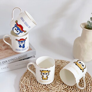European-style gold-painted bone china coffee cup drinking mug printing LOGO multi-style ceramic cup