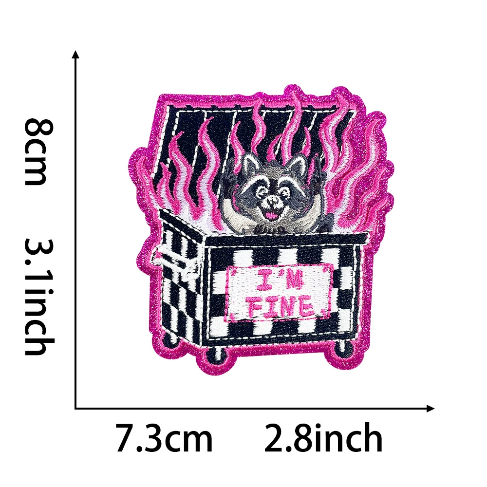 Embroidered Patch Set — Summer Beach & Surf Motifs, Assorted Designs, 6.3×5.1 cm